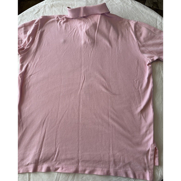 Polo Ralph Lauren Golf Shirt Classic Mens Large Pink w/Blue Pony Short Sleeve - Picture 9 of 10